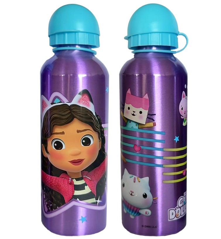 Παγούρι Μεταλλικό 500ml-6,5x21εκ. Gabby's Dollhouse 50-3224 (Υλικό: Μεταλλικό) - Homie - 50-3224